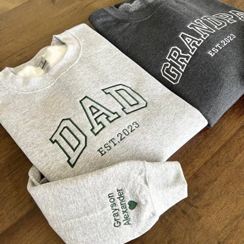 Custom Embroidered Sweatshirts - Personalized University Embroidery Hoodie, Design Your Own, Add Custom Text3