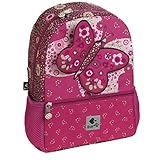  Mochila pequeña infantil Busquets Patchwork con bolsillos laterales y correas regulables