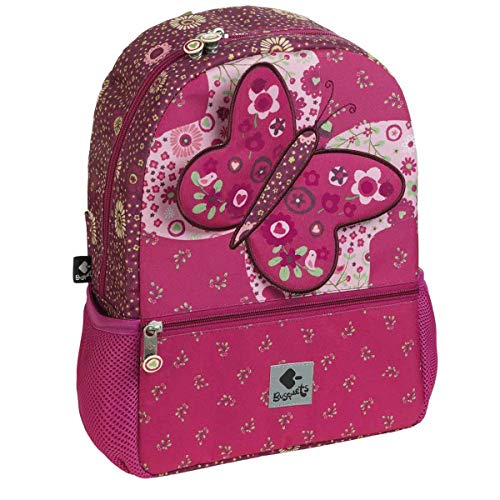 Mochila pequeña infantil Busquets Patchwork con bolsillos laterales y correas regulables