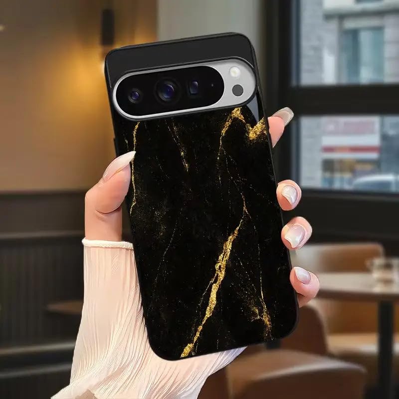 Image of MILLION CASES Cracklight Noir Spectra Case for Google Pixel 8a, Google Pixel 8a Back Cover Case(2024) - PC | Midnight Black
