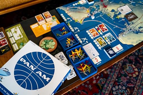 Pan Am Board Game Multicolor Strategy Game For Family Game Night 52 Airplanes 889698487191 - View #2