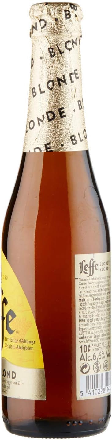 Leffe Birra Blond Bottiglia - Confezione da 24 x 330 ml