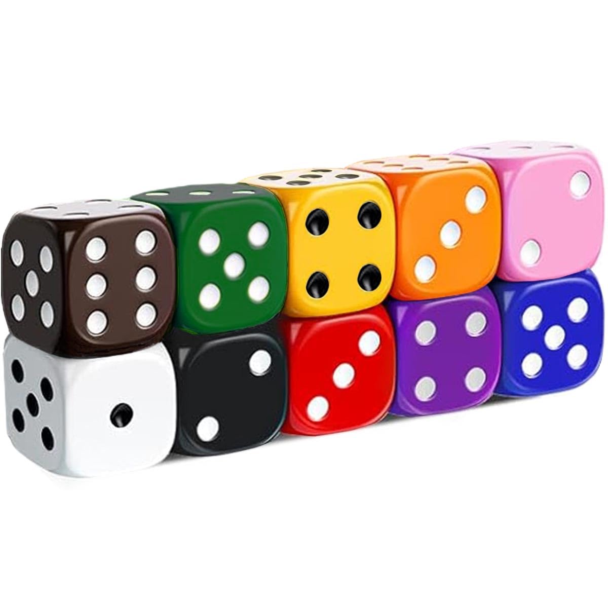 Juego De 10 Dados Cuadrados Opacos De Seis Caras D6 De 063  Jm