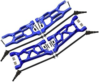 Losi 1/10 Lasernut U4 Tenacity LOS03028 Aluminum Upgrade Parts Combo Set B (Front & Rear Lower Arms + Front & Rear CVD Drive Shafts) - Blue