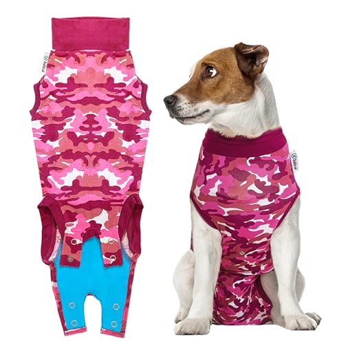 Suitical Recovery Suit Hund, S, Rosa Camouflage