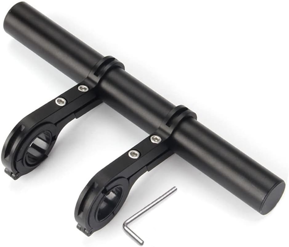 ZXIRANYUN Bicycle multi-function extension extension rack, double-clamp aluminum alloy handlebar extender, handlebar extension rack, used for stopwatch lamp bracket, bicycle accessories