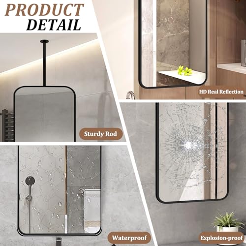 Miroir flottant plafond perche sur mesure finition premium - 4