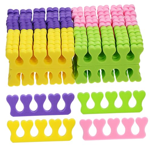 Healeved 100 Separadores de Dedos de Esponja para Pedicura Femenina Suaves y Acolchados Portátiles y Coloridos para Cuidado Profesional de Uñas y Separación Precisa