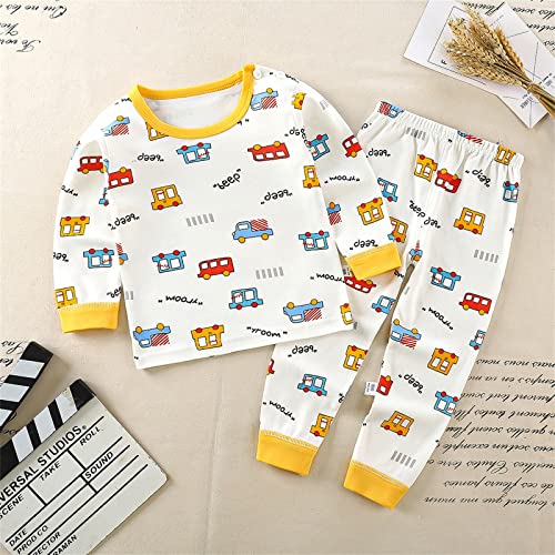 Boys Girls' Cotton 𝐏a𝐣amas Set for Toddler Baby Dinosaur Cartoon 𝐒leepwear 𝐏js Long Sleeve Tops+Pants 𝗟oungewear2