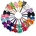 XIMA Grosgrain Bows with Baby Headbands 5inch Ribbon Hair Bows Headbandspack of 20