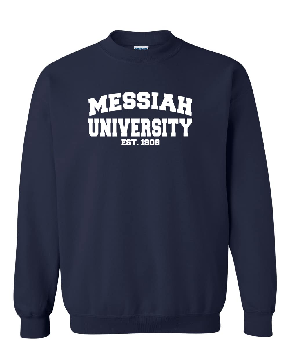 Messiah University est 1909 Unisex Crewneck Sweatshirt (Navy, Medium) - Messiah Falcons Apparel