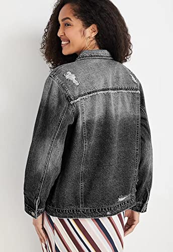 Womens Long Sleeve Washed Button Down Basic Denim Jacket With Pockets2