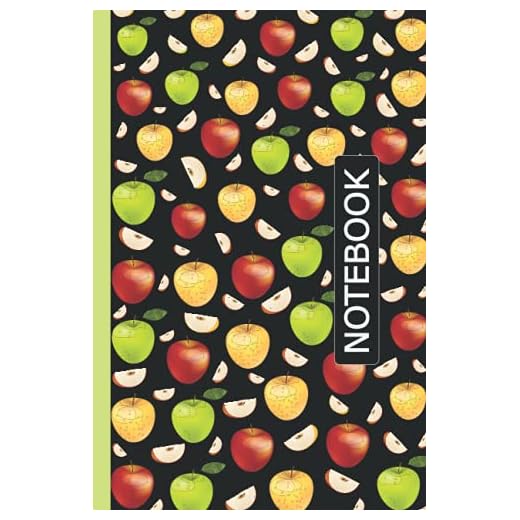 Apple Notebook: Apple Pattern Blank Lined Journal Notebook To Write Notes Password, Notepad, To Do Lists - 6"x 9" Inches - 100 Pages