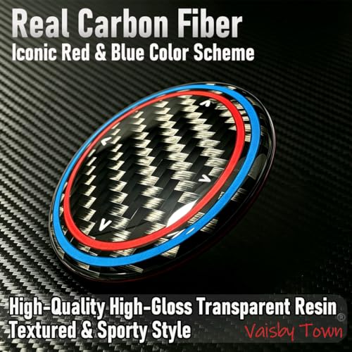 Image of Center Console Multimedia Knob Button Cover compatible with BMW Interior | 1.93 inches for X3 X4 iX3 X5 X6 2 3 4 Series Z4,High Clarity Resin with Real Carbon Fiber Texture, Sporty Ring Design
