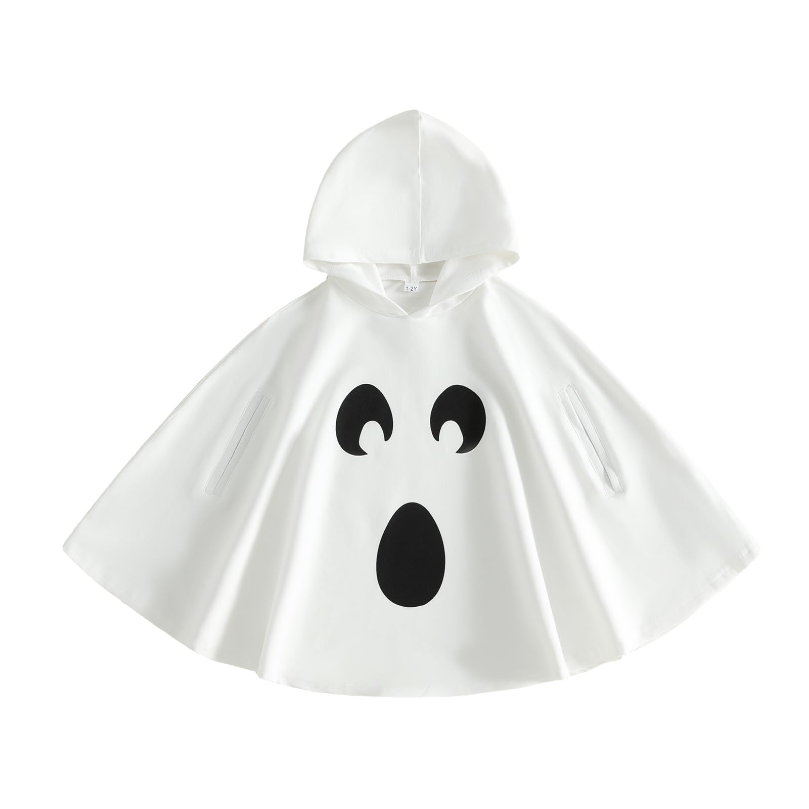 Xeadoffubio 2Pcs Toddler Girls Boys Halloween Ghost Outfits Cape Cloaks Long Pants Set (Multi-color, 4-5T)