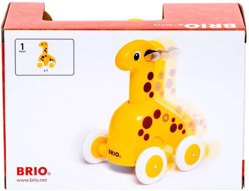 BRIO 30229 Push & Go Giraffe | The Perfect Playmate for Your Toddler