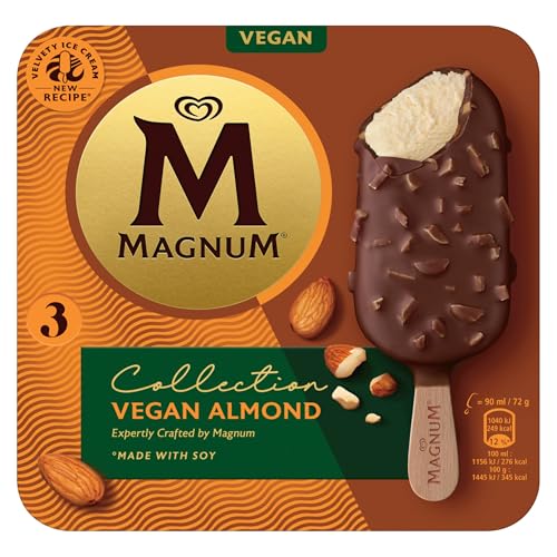 Magnum Helado Bombón Vegano Almendras, 90ml x 3