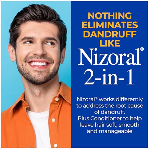 Image of Nizoral 2-in-1 Anti Dandruff Shampoo and Conditioner, 14 Fl Oz, 1% Ketoconazole (Pack of 2)