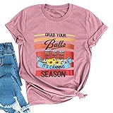 Noffish Grab Your Balls It's Canning Season Canning Tshirt for Women (4-Red,X-Large)