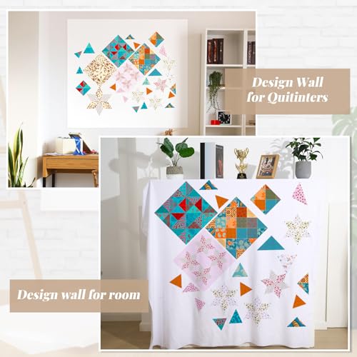 Image of Buryeah 1 Pcs Quilt Design Wall Fabrics 108 x 60 Inches, No Grid, White