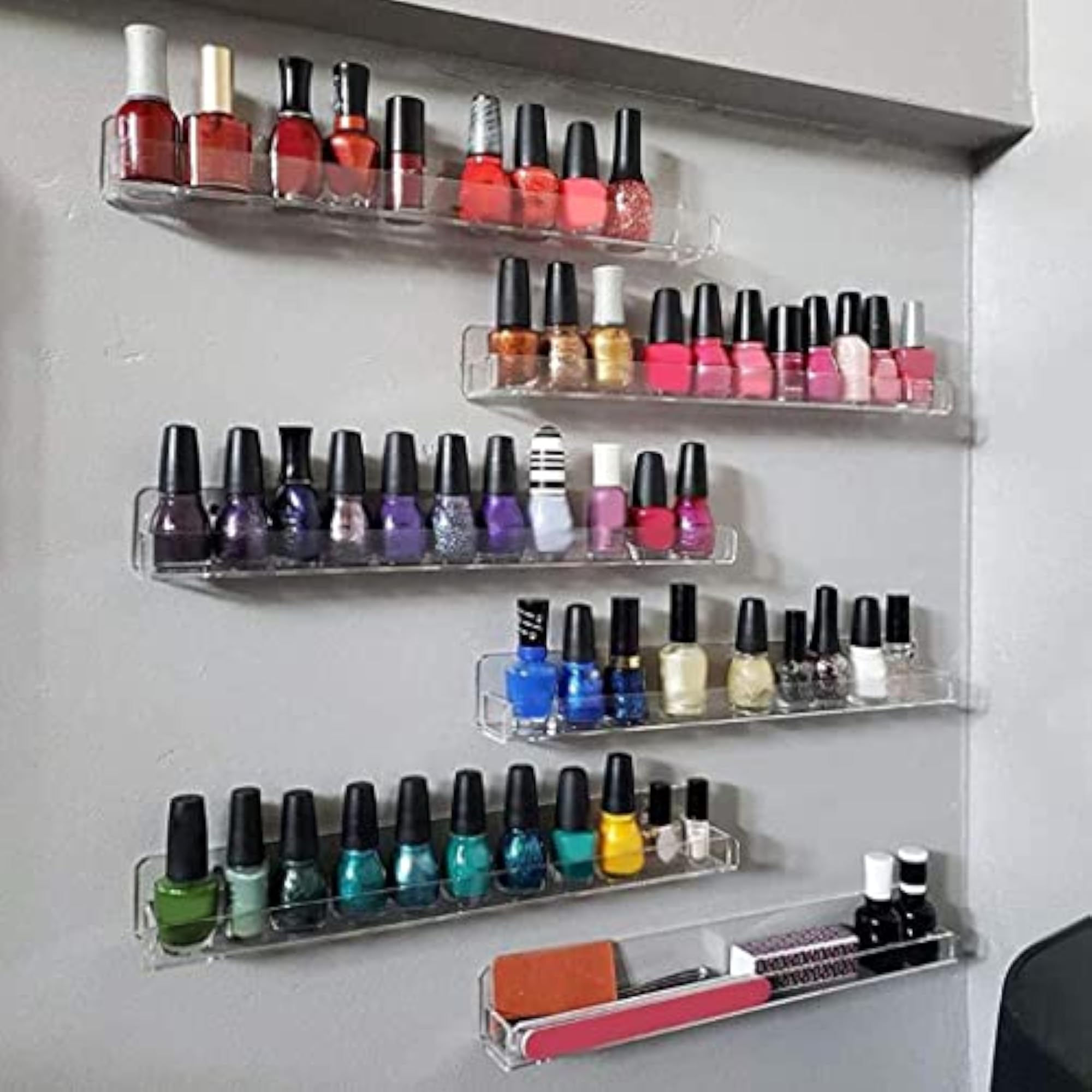 Nail Polish Storage Organizer Wall Rack Display Stand