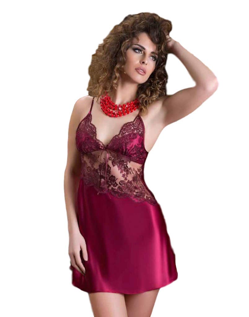 Lingerie ElleWomen Satin & Chiffon Chemise Set