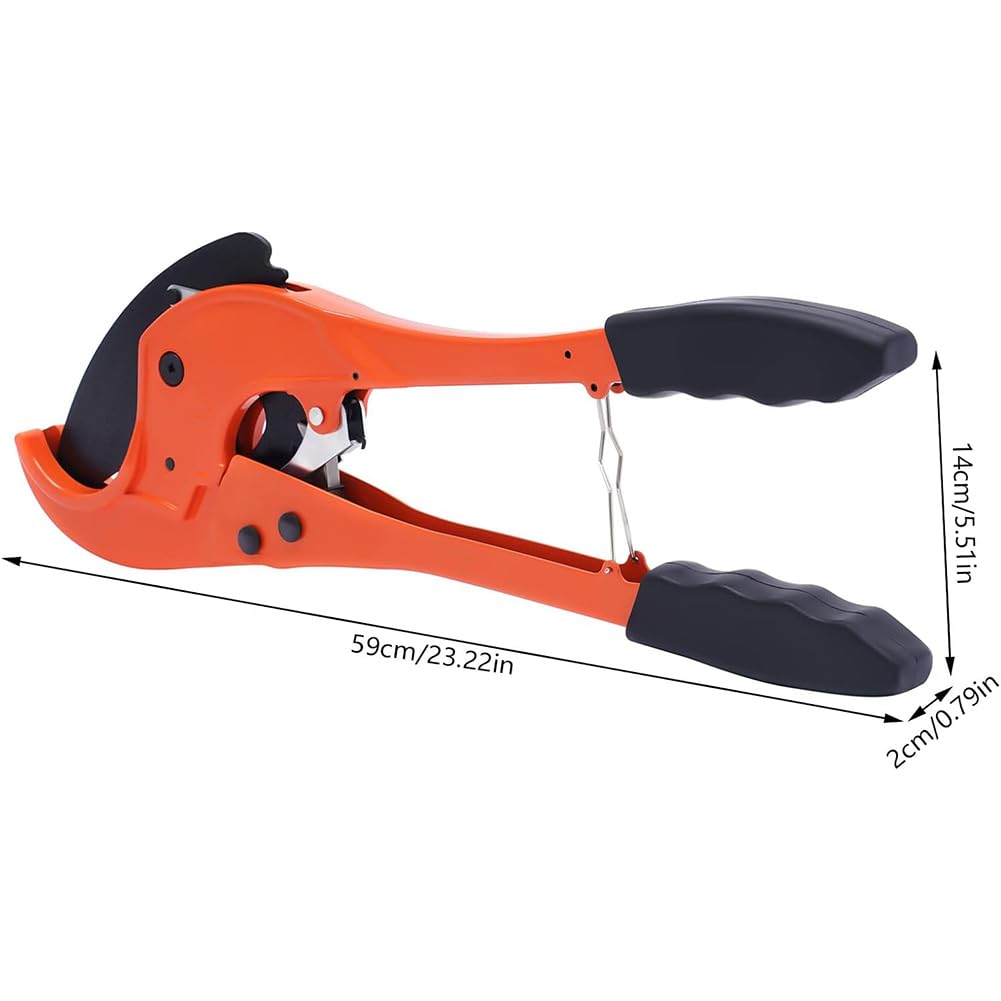 Cortatubos PEX PVC PPR Cortatubos Pesado Carraca Cortatubos 20-75mm Rango De Corte con Cuchillas Reemplazables para Bricolaje Doméstico, Mantenimiento, Fontanero Red,1