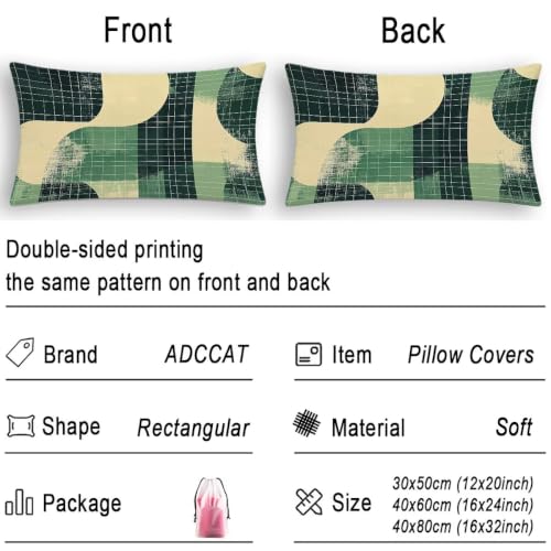 Fundas cojines rectangular 40x80 terciopelo verde juego de 2 fundas para almohada de cama 7