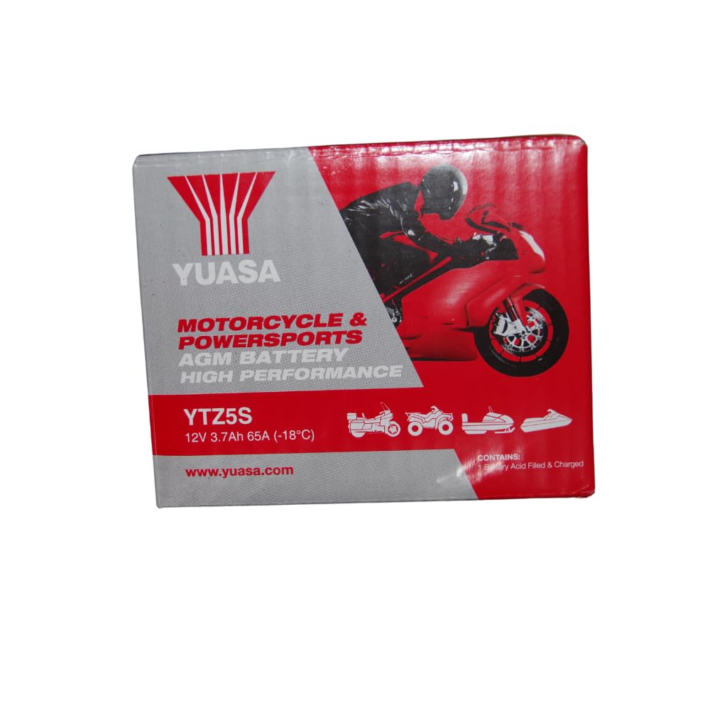 YUASA BATTERIE YTZ5S AGM geschlossen, 23.2 x 14.1 x 8.6 cm