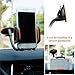 Car Holder Universal Flexible 360 Rotating Windshield Cell Phone Holder Cradle Car Mount for almost Smartphone - iPhone 7 7Plus Galaxy S7 S7Edge LG HTC up to 7 inches Device (Orange)