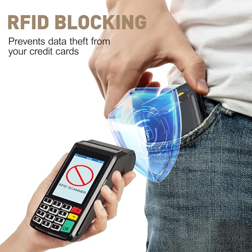 Wallet for Men, Mens Wallet with Magnetic Removable Credit Card Holder Pop Up Smart RFID Blocking Slim Leather Cash Slots ID Windows Minimalist Wallet4