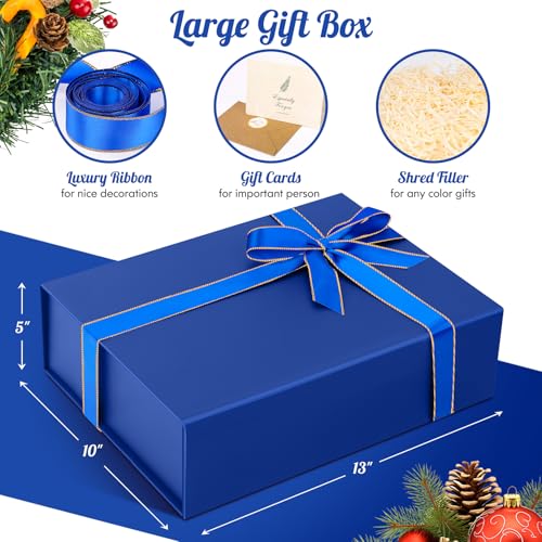 Valentines-Gift-Boxes-with-Lids-13x10x5-Fathers-Day-Gift-Boxes-for-Presents-Navy-Blue-Groomsman-Proposal-Box-for-Men-Luxury-Holiday-Gift-Boxes-Large-Magnetic-Box-for-Gift-Wrapping-Packaging Valentines Gift Boxes with Lids 13x10x5 Fathers Day Gift Boxes for Presents Navy Blue Groomsman Proposal Box for Men Luxury Holiday Gift Boxes Large Magnetic Box for Gift Wrapping Packaging