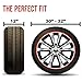 TCP Global Set of 4 Oxford Canvas Wheel Tire Covers for RV, Truck & Trailer, 30