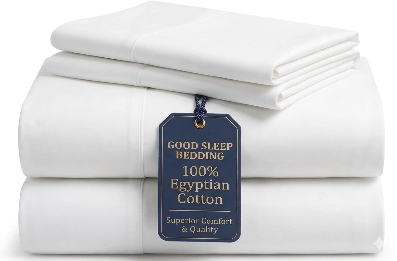 Photo 1 of Good Sleep Bedding Egyptian Cotton Cal King Sheet Set - White