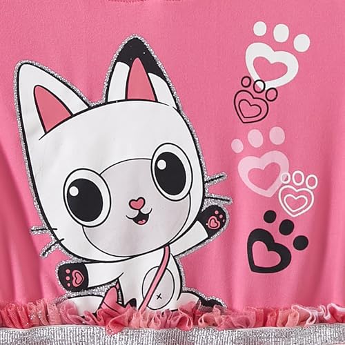 DREAMWORKS GABBY'S DOLLHOUSE Girls Cosplay Hooded Tulle Dress with Ears for Toddler and Big Kids4