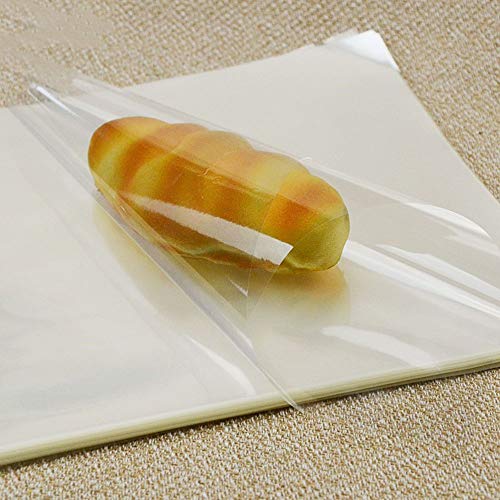 Image of Cellophane Packaging Sheets, 300 PCS 11.8x11.8inch Cellophane Paper Sheet for Bread Cakes Desserts, Cellophane Wrap Packaging Convenient for Store Take-away Pastry by FUNZON FH031 (300 Pcs)