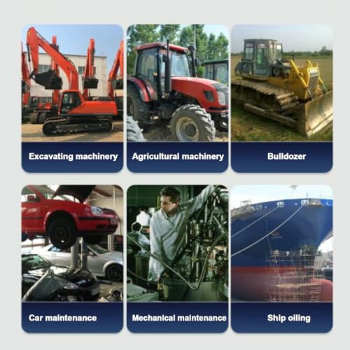 Yunseity Lubricant Oil, Built in LED Light Electric Grease 12000PSI 6ozmin with Hose for Excavator Bulldozer (US Plug)