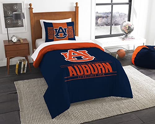 Northwest NCAA Auburn Tigers Unisex-Adult Comforter and Sham Set, Twin, Modern Take