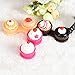 Lookatool Cute Cartoon Cake Cream Shape Contact Lens Case Box Set Holder (Hot pink)