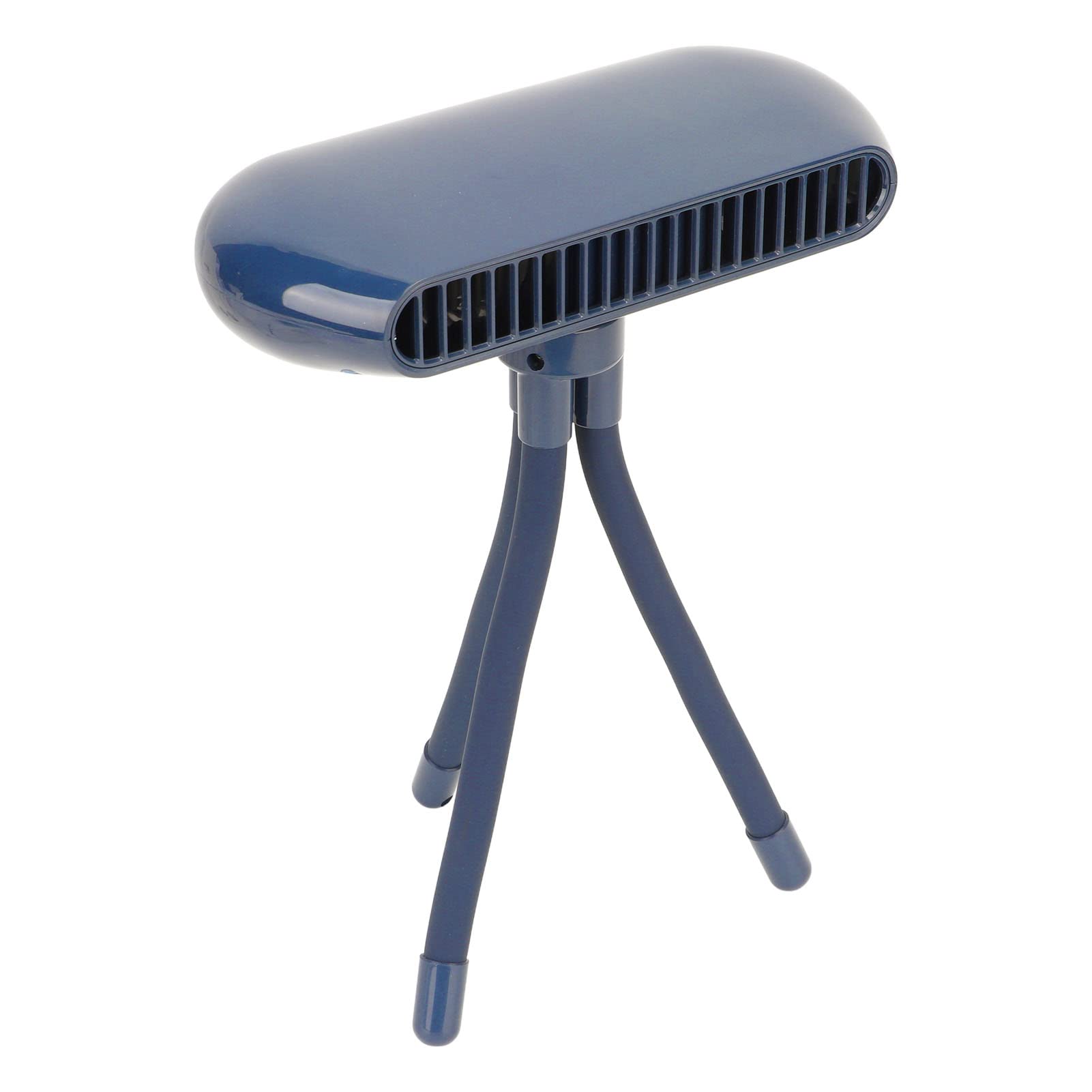 LJCM Rechargeable Octopus Fan, Mosquito Repellent Box Double Turbine Octopus Fan Easy Storage 4 Wind Speeds Low Noise for Desktop (Dark Blue)