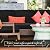 Newwiee Set of 4 Stretch Outdoor Patio Cushion Covers Sofa Couch Seat Chair Slipcovers Waterproof Cushion Cover Replacement Furniture Protector for Pets Washable(Seat Cover,Black)
