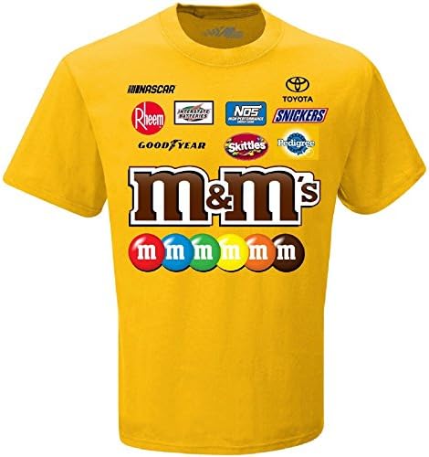Checkered Flag Men's 2018 NASCAR Uniform Sponsor T-Shirt-Kyle Busch #18-Gold-XL