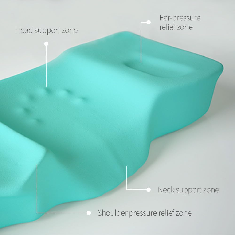 Motex Height Adjustable Memory Foam Pillows for Sleeping Neck Supporting Ergonomic Pillows with Washable Modal Fabric Cover, White, M-L Size – Motion N (1pc)