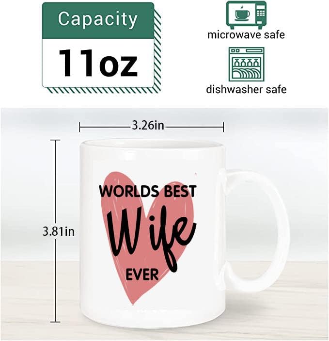 Miniatura 3 de Regalos para esposa  Taza y calcetines de café Worlds Best Wife Ever, para mujeres de marido para Navidad, idea de regalo para su cumpleaños