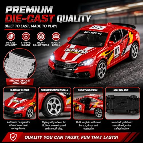 Image of TASMAX car Container with 48 Cars in one Box mini car Set for Kids Gift
