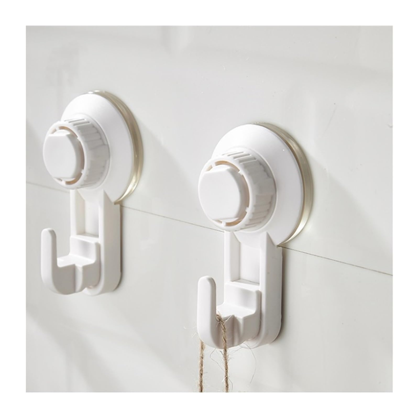 SEVEQIS Glass Suction Cup, Punch Free Suction Cup Hooks Strong Self Adhesive Door Wall Vacuum Clothes Hangers(Bianco)