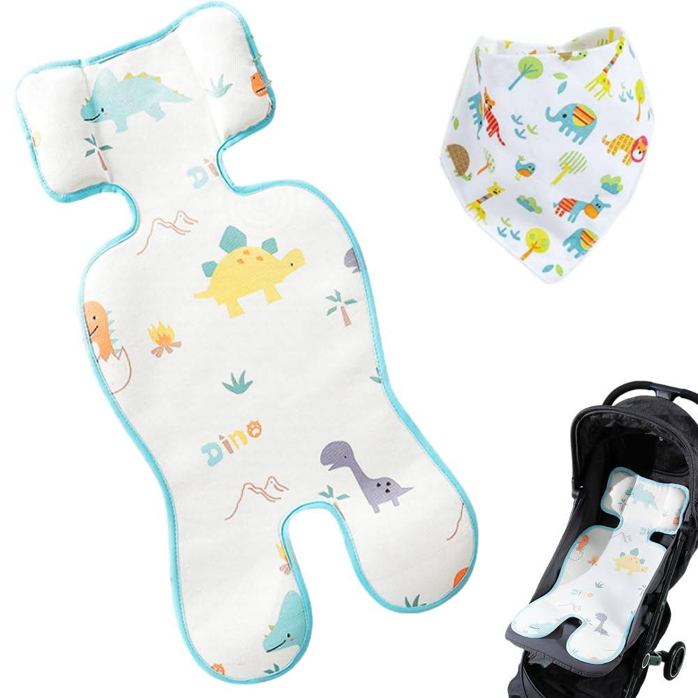 Atmungsaktive Sommer Sitzeinlage,70 * 35 cm,Baby Sitzauflage Sommer Antischwitz für Kinderwagen,für Buggy und Kindersitz,Mädchen Jungen,1 Babylätzchen