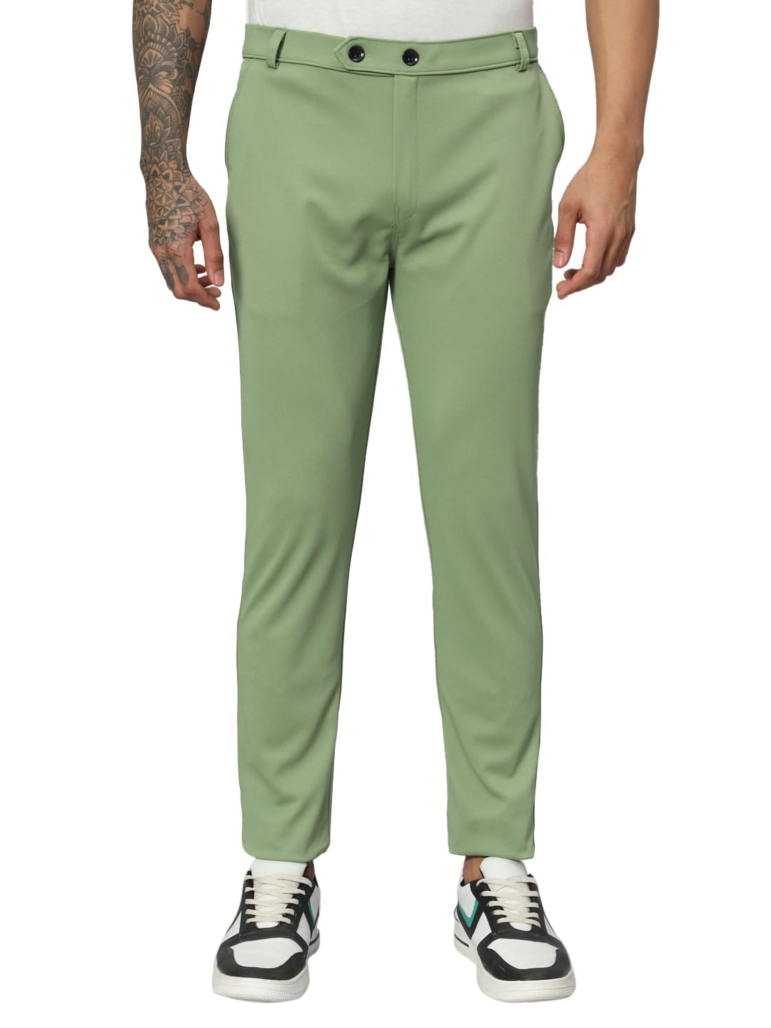 pptoss Men's Lycra Blend Regular Fit Causal Trouser Pants-picture-24