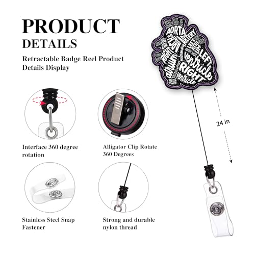 Image of Aorta You Get to Betta Funny Heart Anatomical Retractable Badge Reel with Alligator Clip,Gift for Cardiology Cardiac Nurse Anatomy Nursing Doctor Medical MD,YXZ073