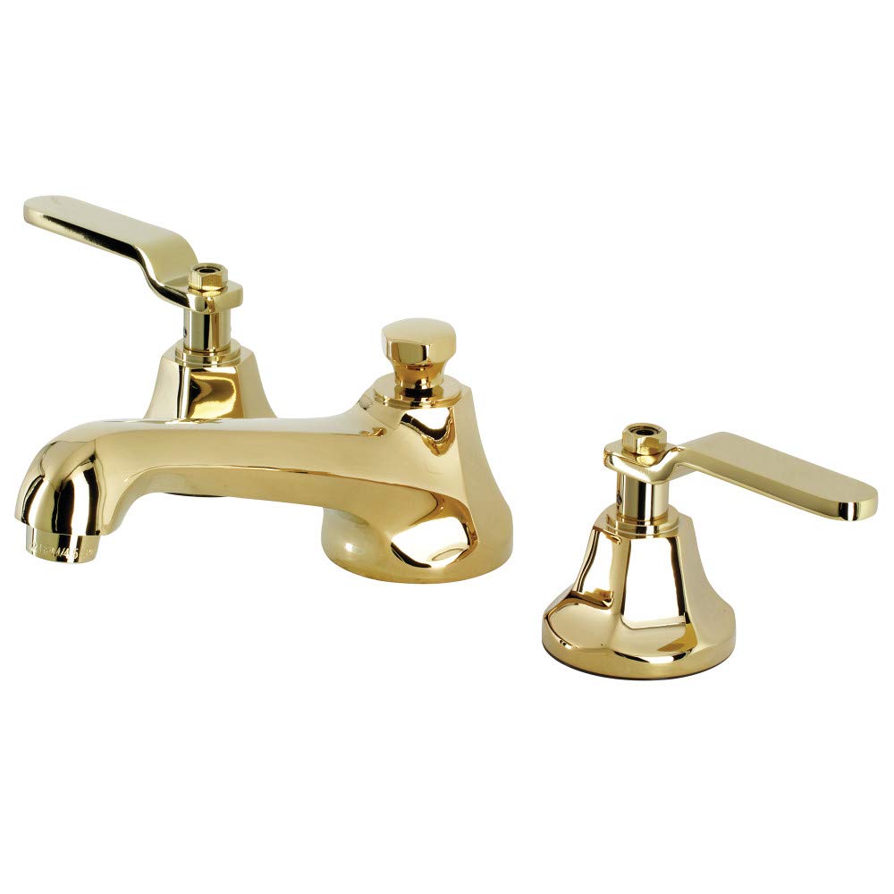 Robinetterie laiton poli Kingston Brass pour une rénovation de salle de bain lumineuse
